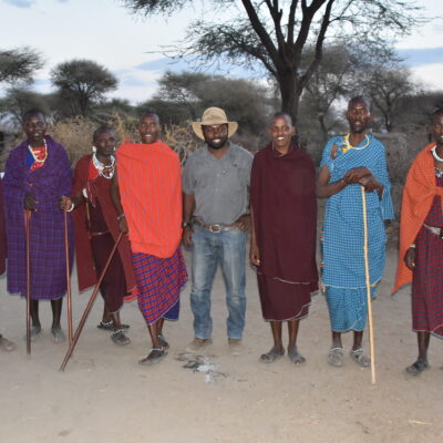 Abby with Maasai