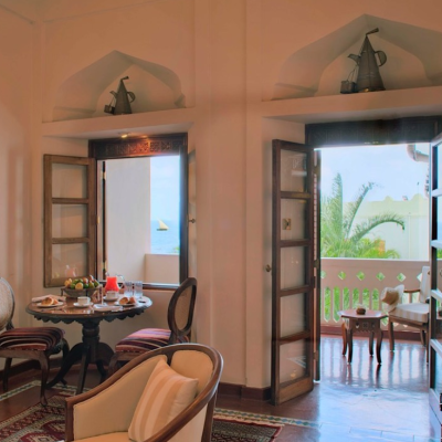Zanzibar Serena Inn Living space with patio